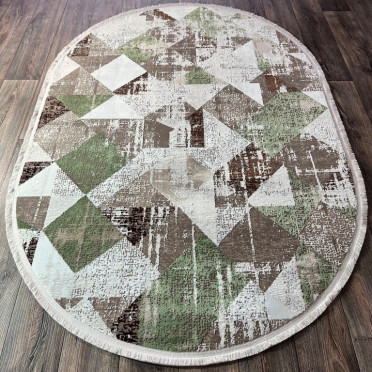 DECO 10128A GREEN-BEIGE овал