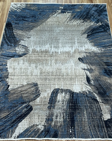 Ковер турецкий EH64A UNIQUE (Акрил - Хлопок, бежевый, синий)