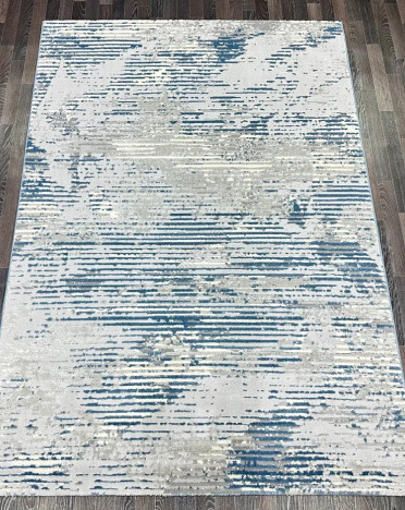 Ковер турецкий D071A Bojnord (PP Heatset Высокоплотный, серый, голубой)