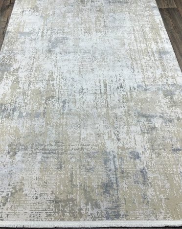 Ковер турецкий 03391A JULIA (Вискоза, бежевый, серый)